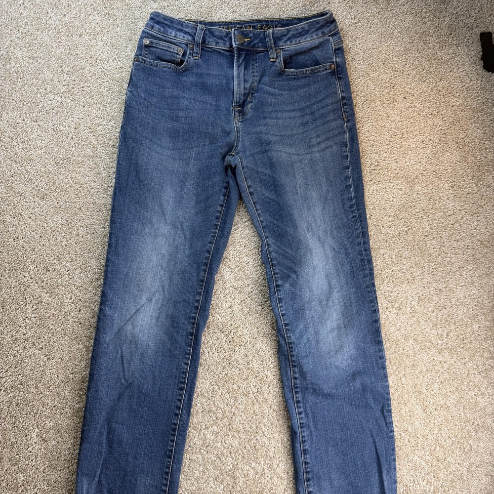 American Eagle Original Bootcut Jeans Mens 30x36 Medium Wash Blue Denim Stretch